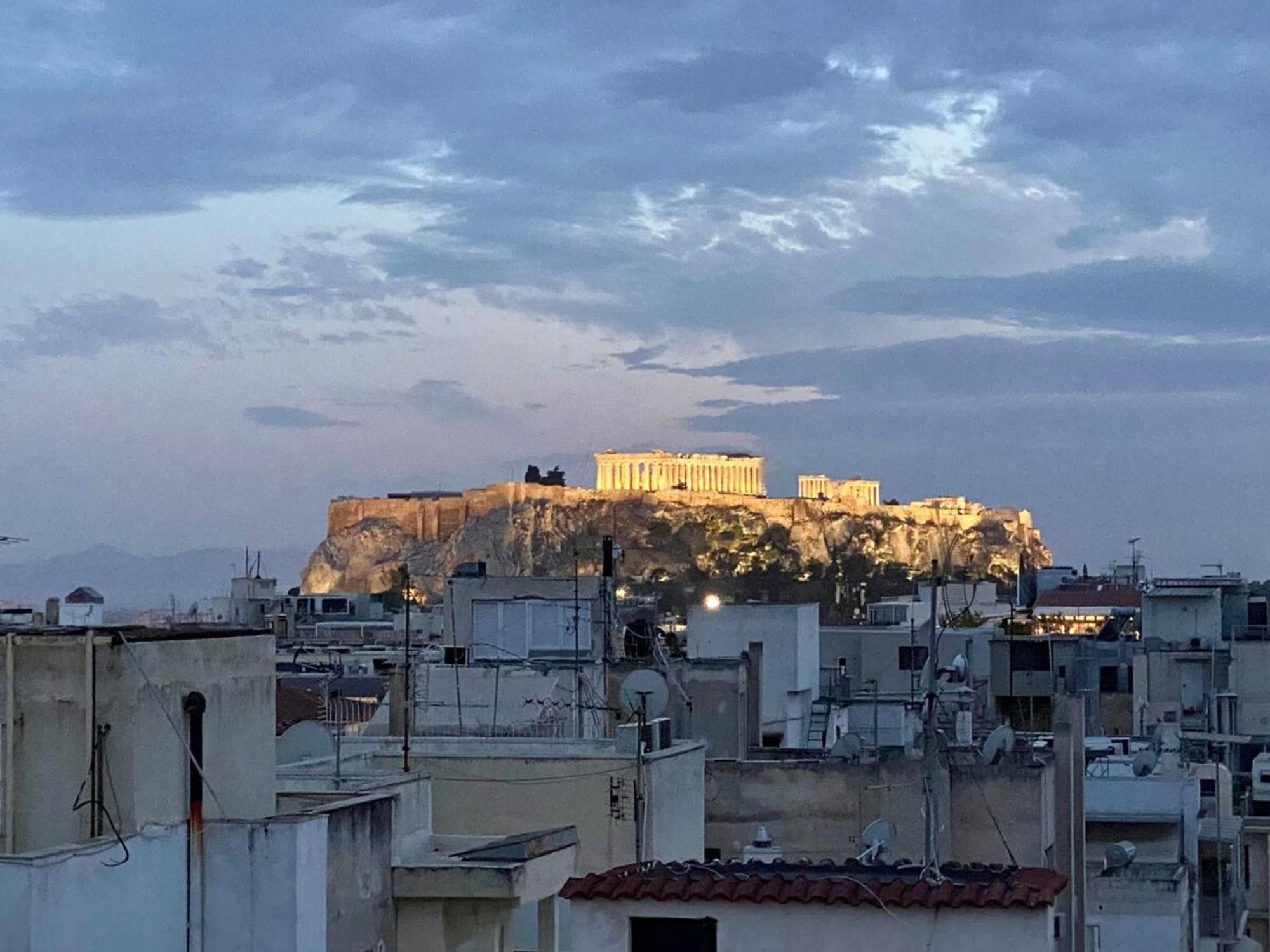 Appartamento 200Mbps Wifi - Penthouse With Acropolis View Atene Esterno foto