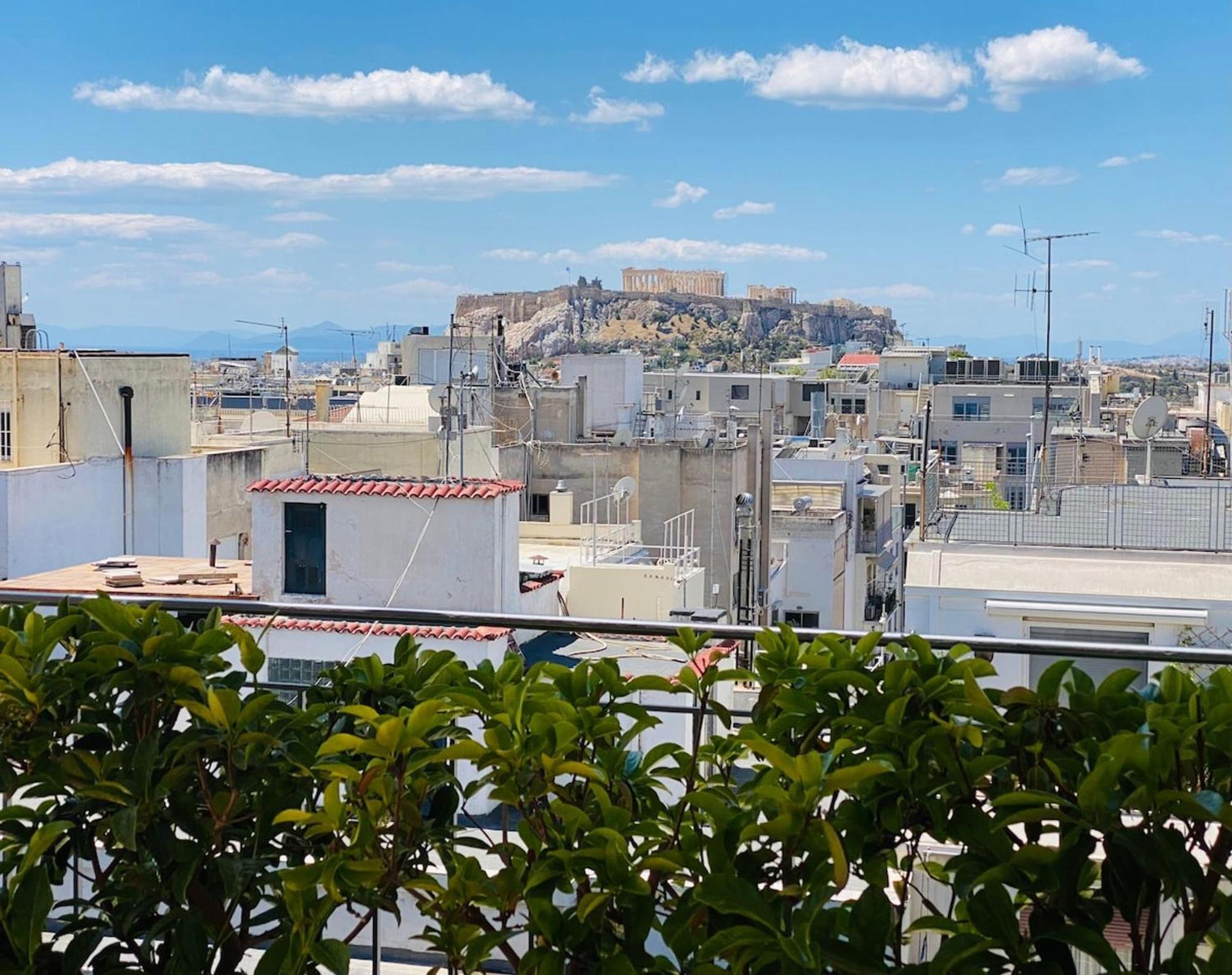 Appartamento 200Mbps Wifi - Penthouse With Acropolis View Atene Esterno foto